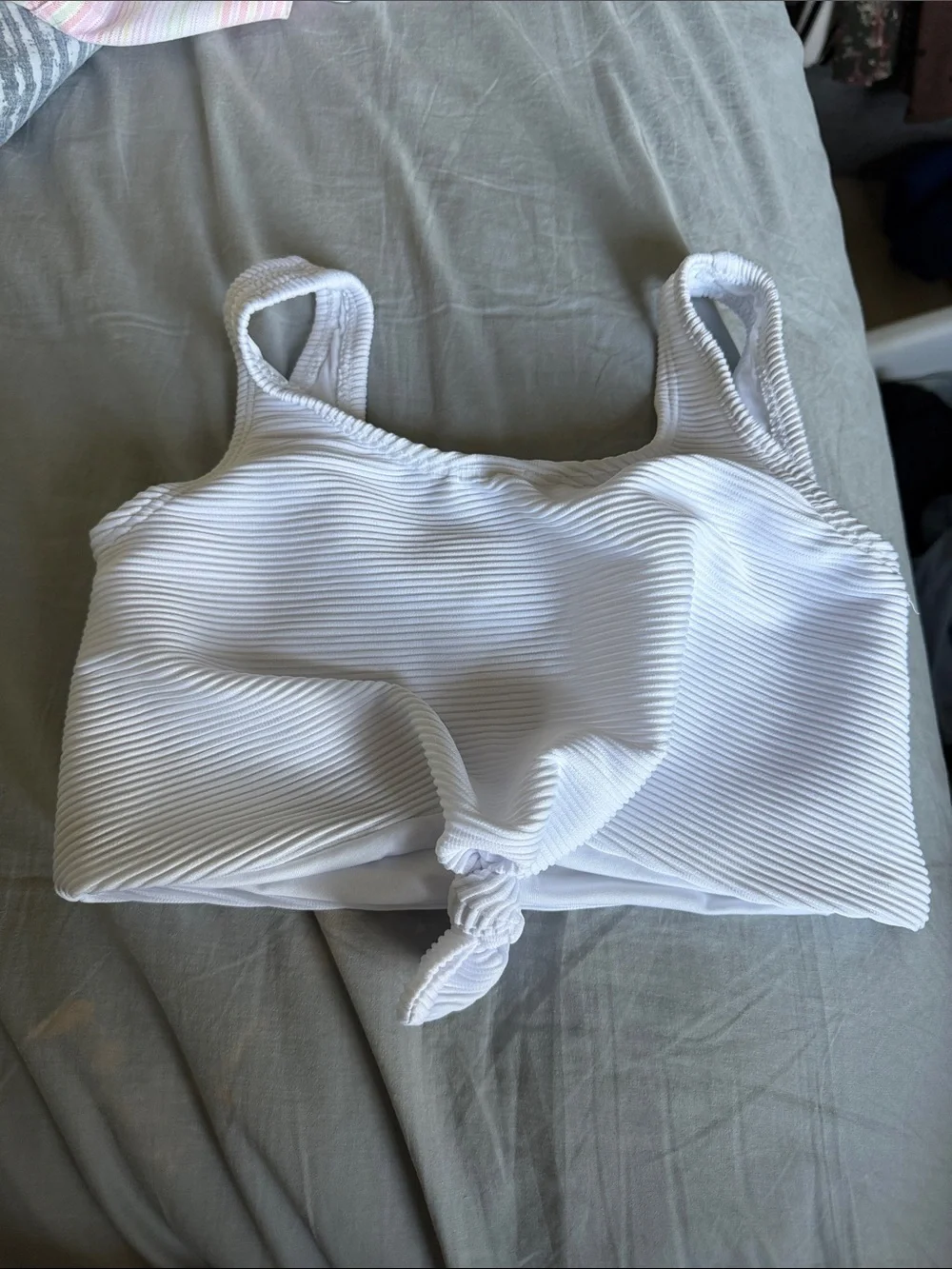 Coral Reef The Mini Traveler Swimsuit Top White Girls 6/7